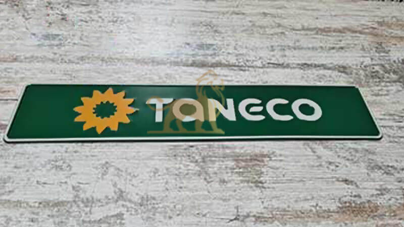 Сувенирный гос номер на авто с названием компании Taneco
