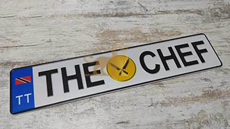 Сувенирный гос номер на авто с надписью TheChef